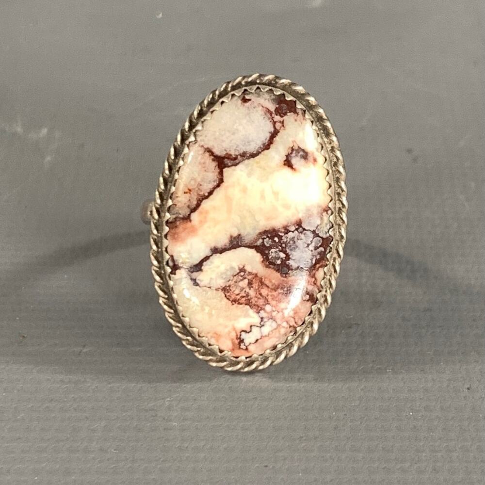 NO BRAND Ring Size 8.5 Cream Burgundy Sterling Ring